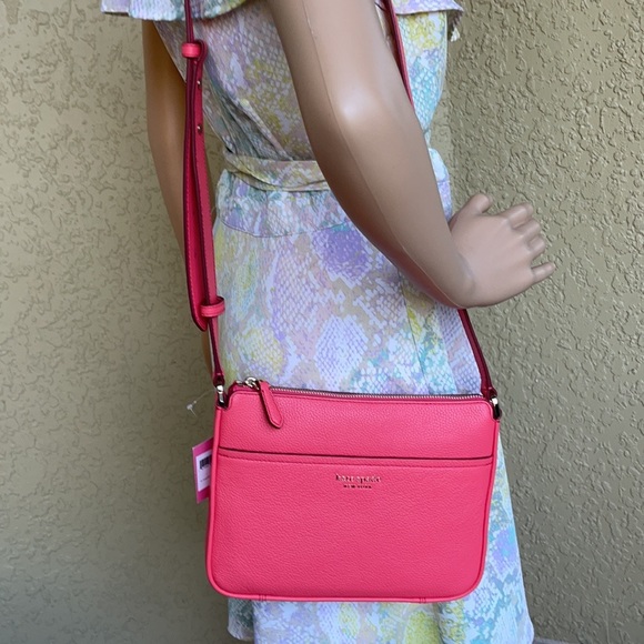 Kate Spade run around medium crossbody peachmelba - Picture 12 of 16